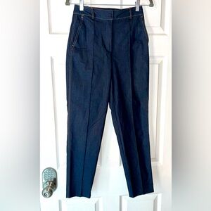 Zara Navy blue Trousers with Contrast Stitching